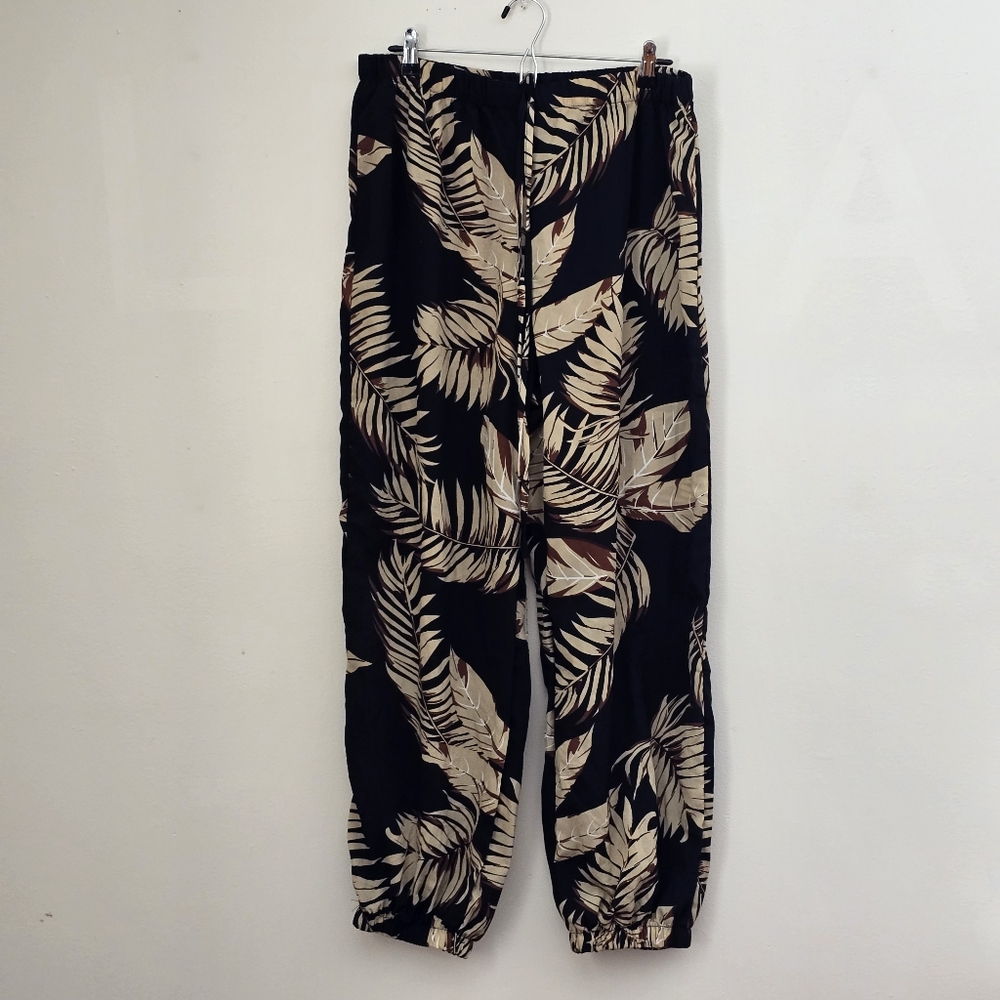 Women's XXL Tropical Leaf Print Pants